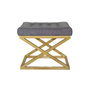 Atelier Del Sofa Puff Capraz Oro y Gris